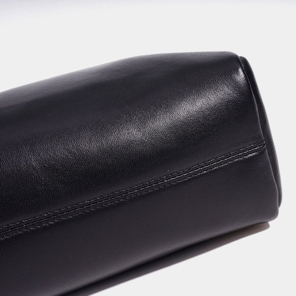 Minimalist Genuine Sheepskin Bowling Clutch Bag