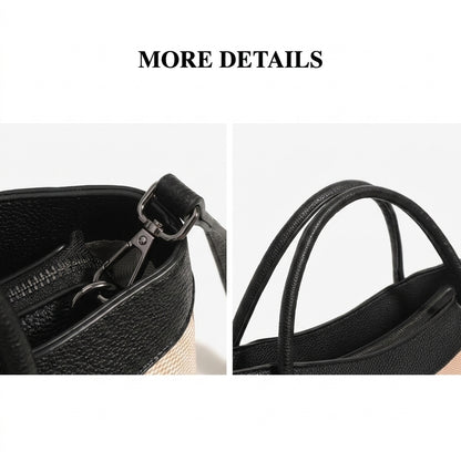 Klassische karierte vegane Öko-Leder-Tote-Clutch