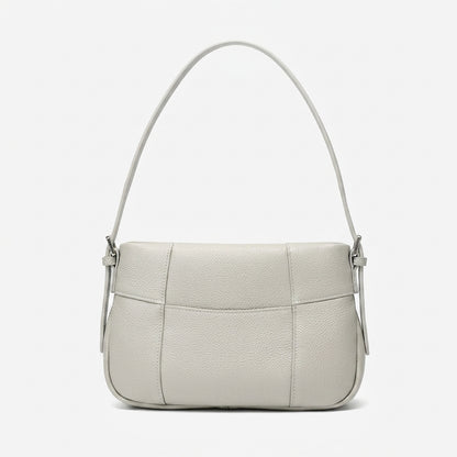 Effortless Genuine Leather Quilted Hobo Clutch Bag