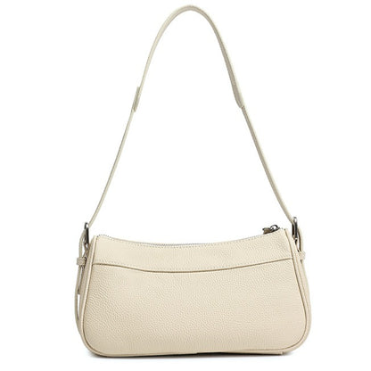 Mellow Pebbled Genuine Leather Flap Baguette Clutch Bag