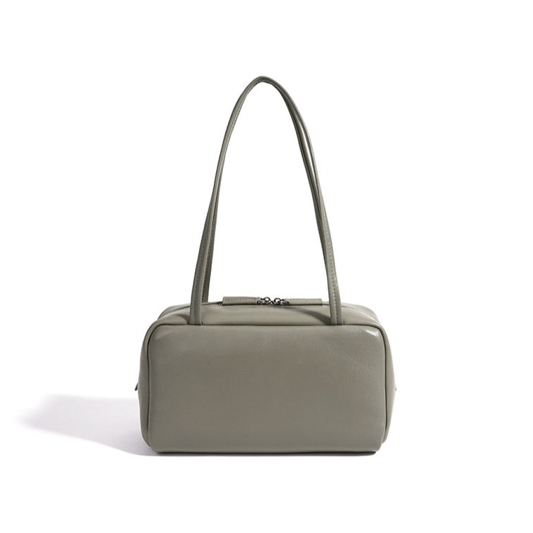 Minimalist Genuine Sheepskin Bowling Clutch Bag