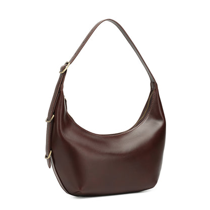 Borsa hobo di nicchia senza tempo in vera pelle con patina unica cerata a olio