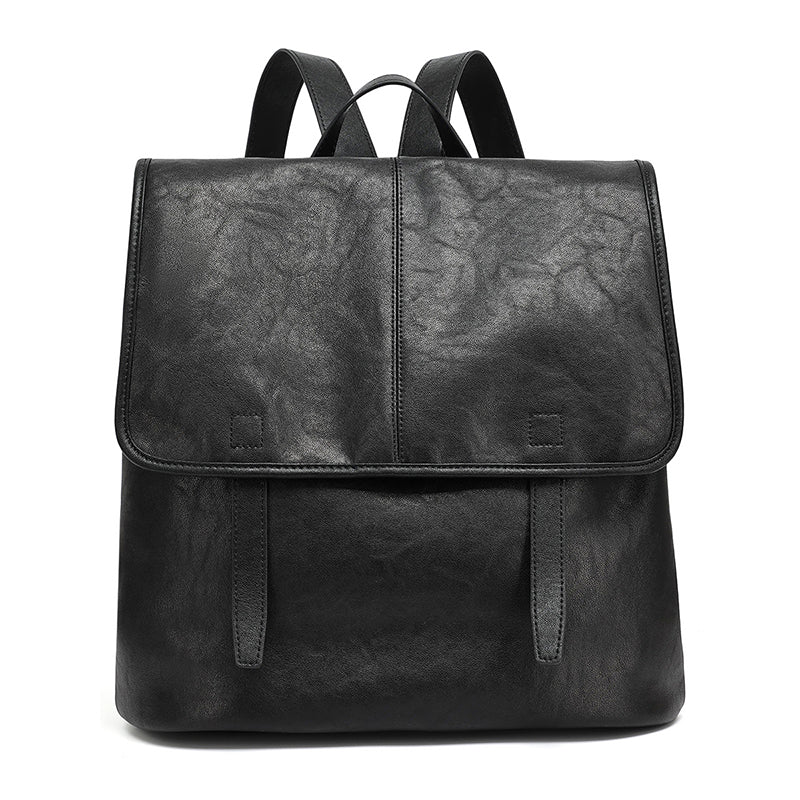 Vintage Casual Genuine Leather Flap Backpack