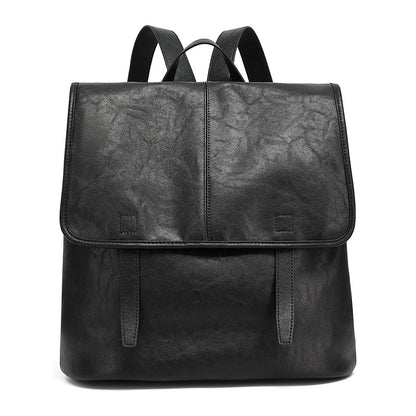 Vintage Casual Genuine Leather Flap Backpack