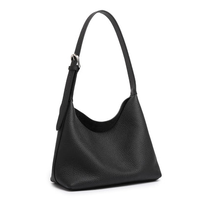 Borsa hobo a secchiello versatile in vera pelle con tracolla regolabile