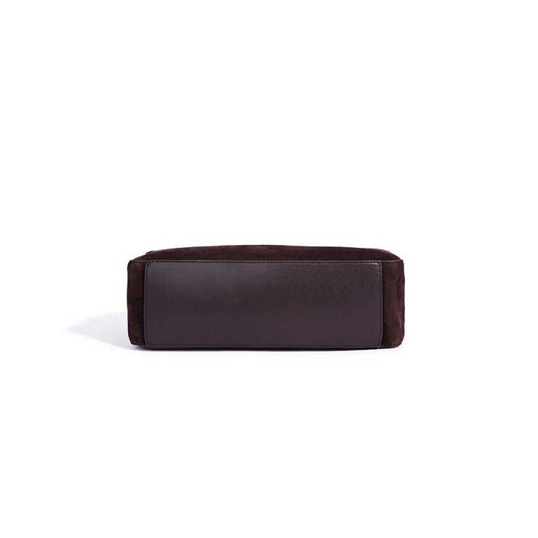 Vintage Luxe Suede Genuine Leather Clutch Bag