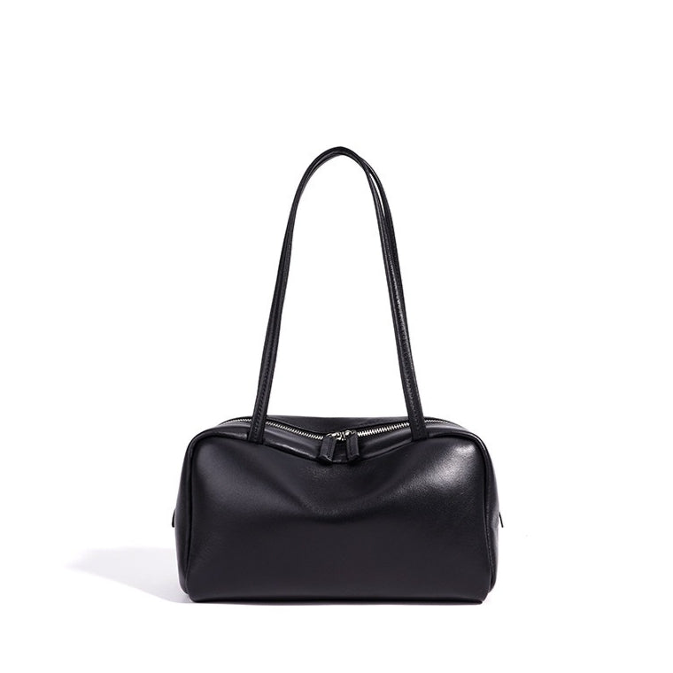 Minimalist Genuine Sheepskin Bowling Clutch Bag