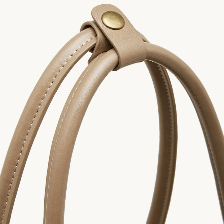 Women's Large Smooth Genuine Leather Bag - Versatile 2-Way Carry Office Work Tote