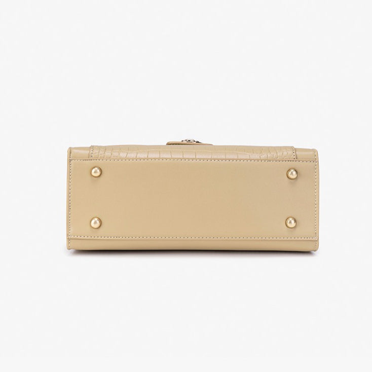 Sophisticated Croc Embossed Vegan Eco-Leather Satchel Clutch Bag