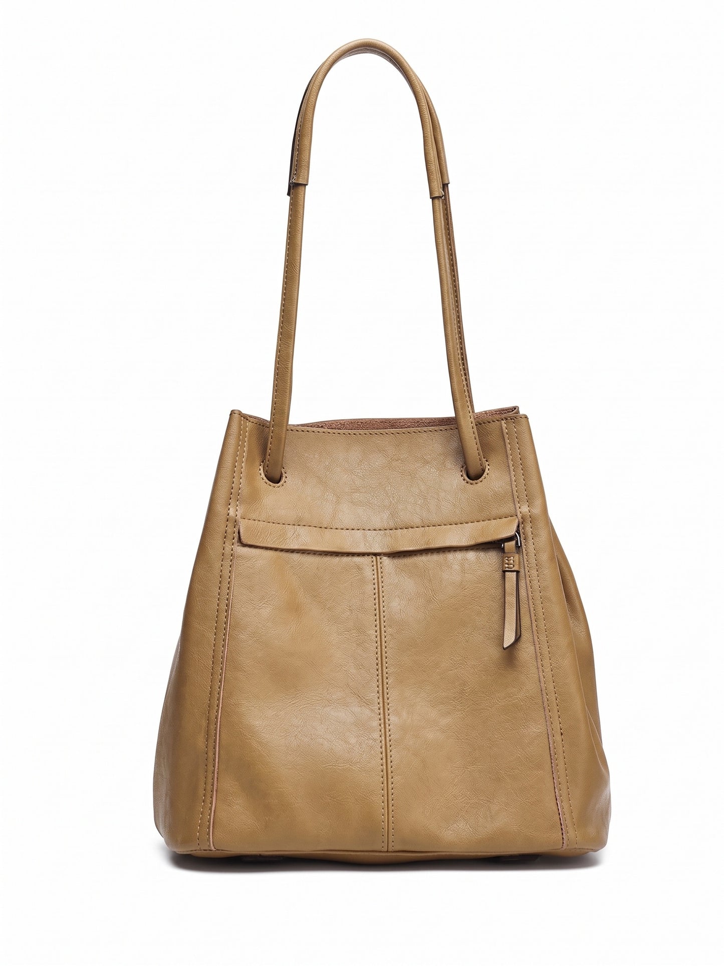Artisanal Soft Genuine Leather Tote Clutch Bag