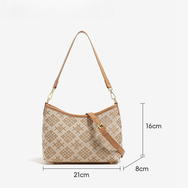 Vintage Monogram Vegan Eco-Leather Clutch Bag
