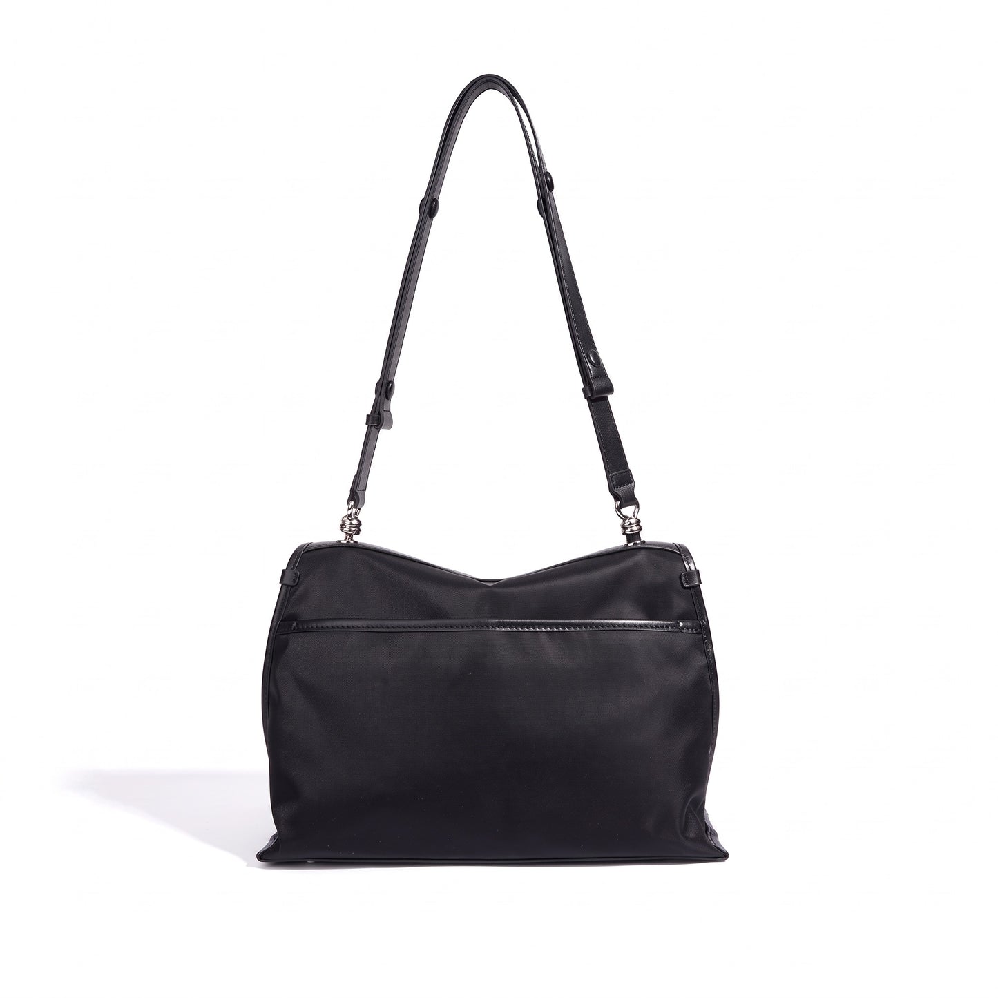 Sleek Nylon Flap Messenger Clutch Bag