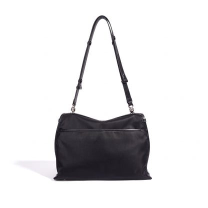 Sleek Nylon Flap Messenger Clutch Bag