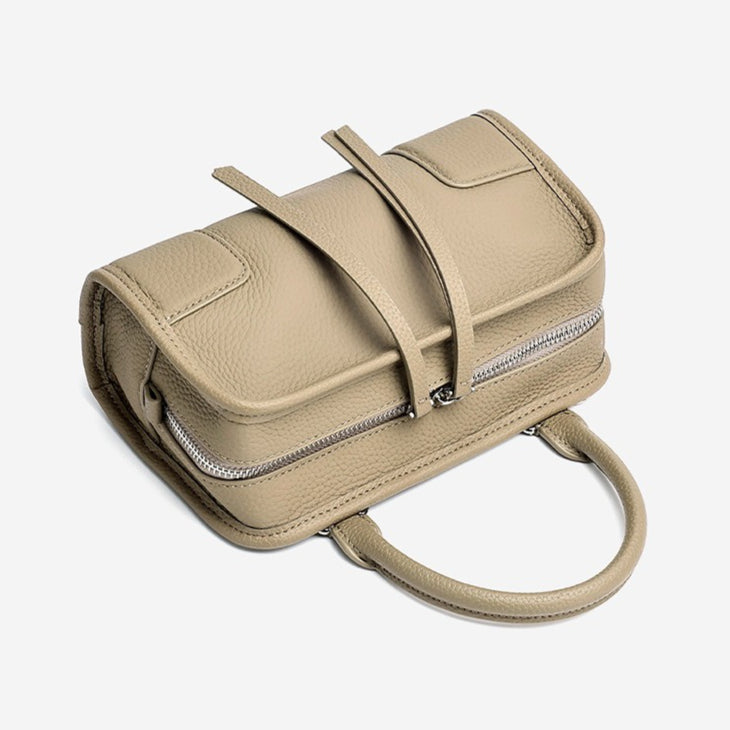 Chic Genuine Leather Boston Clutch Bag