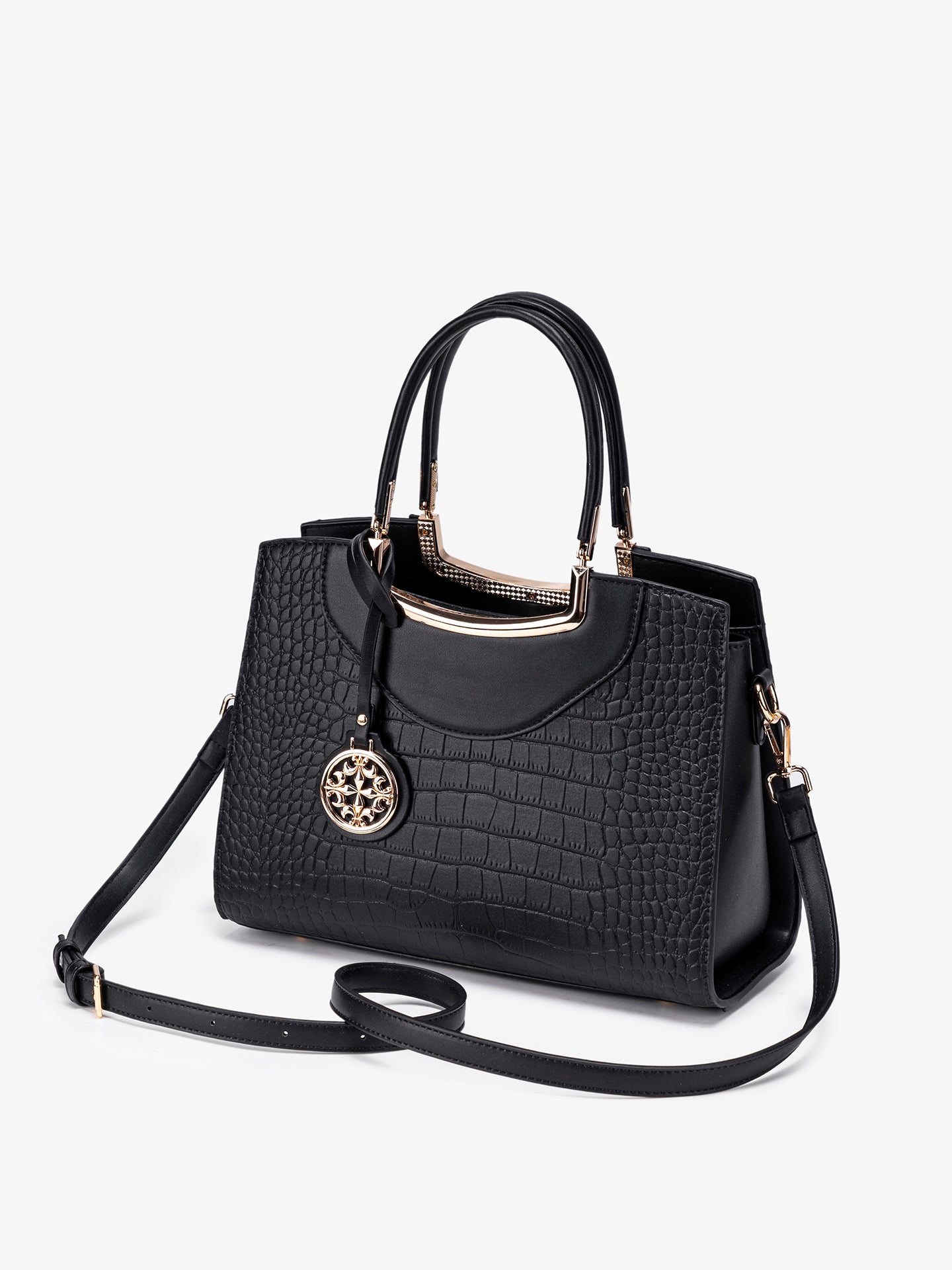 Classic Crocodile Pattern Vegan Eco-Leather Clutch Bag