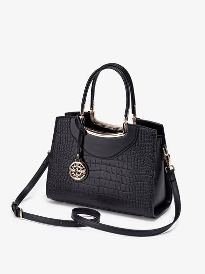 Classic Crocodile Pattern Vegan Eco-Leather Clutch Bag
