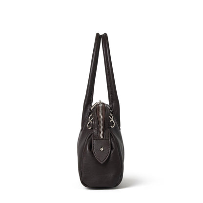 Sac pochette Boston en cuir véritable défini