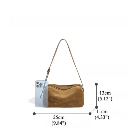 Vintage Suede Genuine Leather Clutch Bag