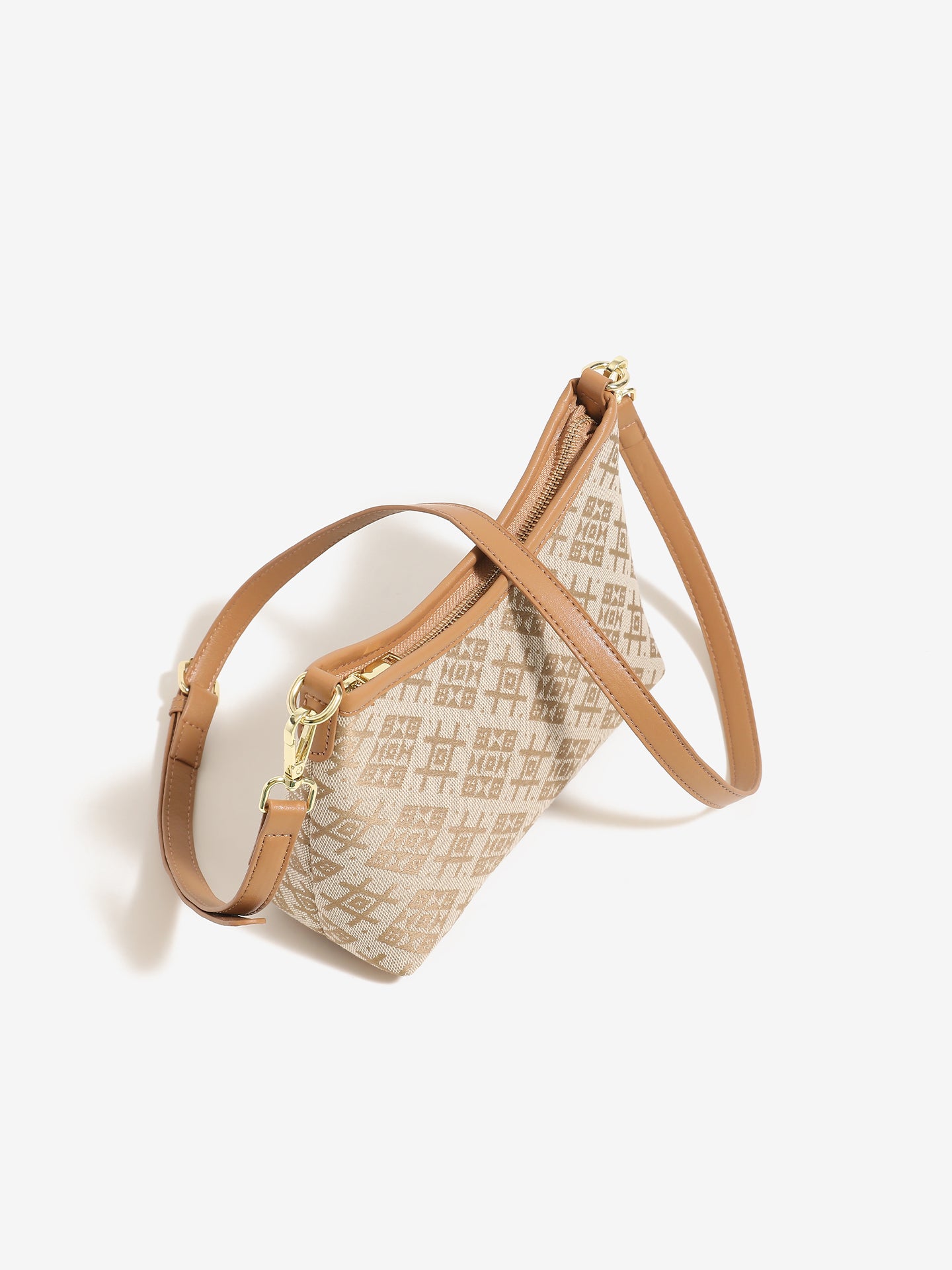 Vintage Monogram Vegan Eco-Leather Clutch Bag