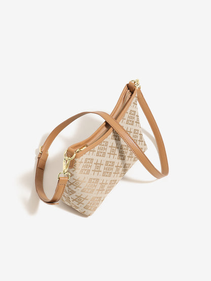 Vintage Monogram Vegan Eco-Leather Clutch Bag