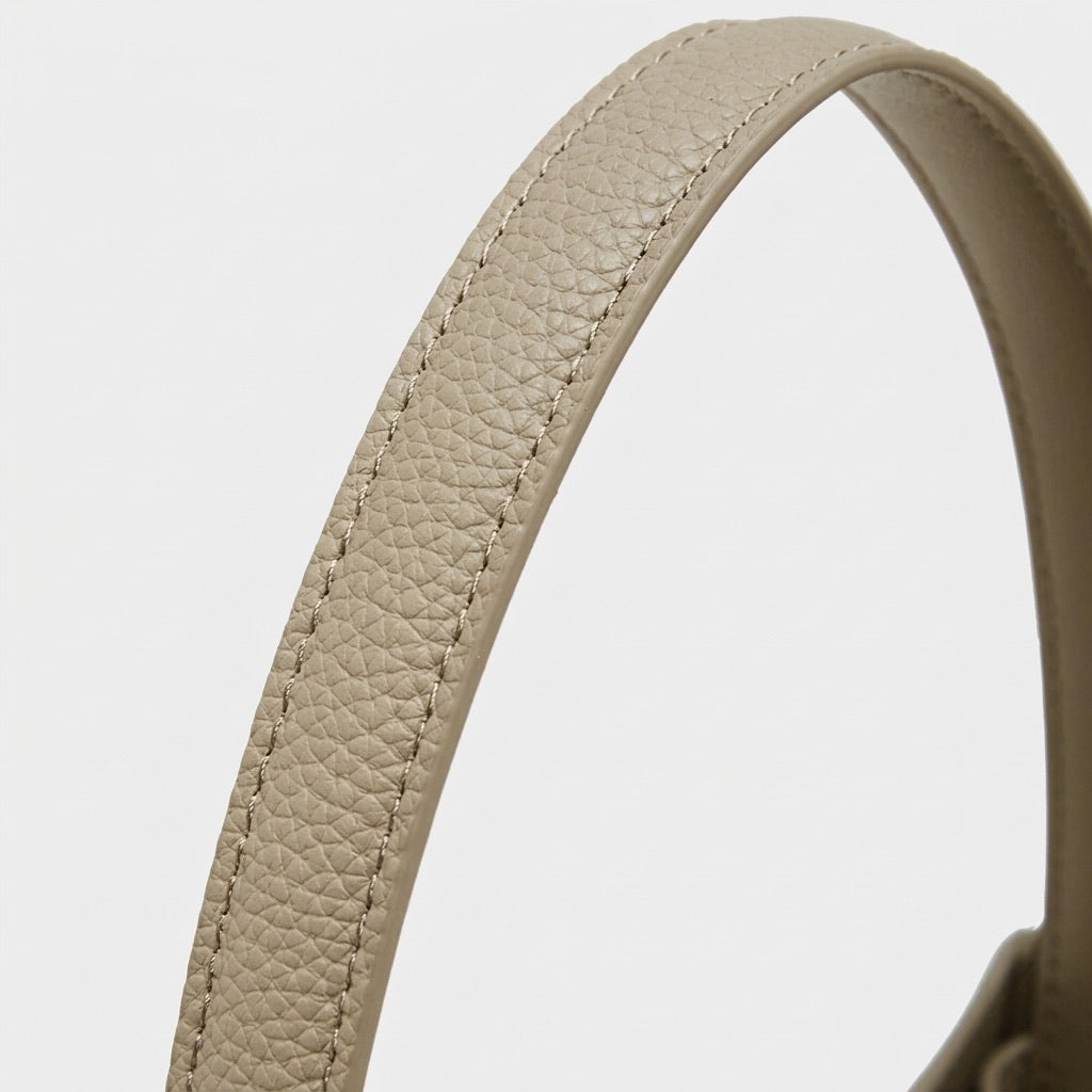 Ampia borsa tote a secchiello versatile in vera pelle Kelly sofisticata