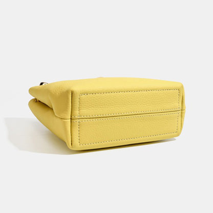 Ruhiger Luxus Schulter-Clutch aus echtem genarbtem Leder für Telefon
