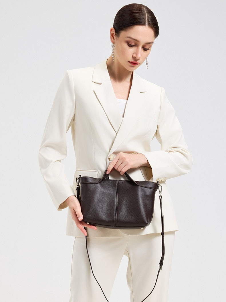 Sand Dune Mini Tote Genuine Leather Clutch Bag