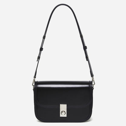 Vintage Sleek Plain Cowhide Genuine Leather Shoulder Messenger Bag