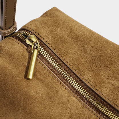 Vintage Suede Genuine Leather Clutch Bag