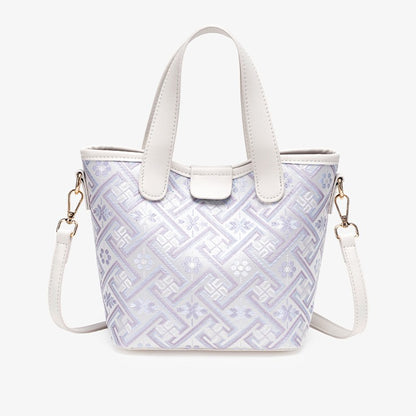 Serene Vegan Eco-Leather Mini Tote Bag with Detachable Mini Pouch