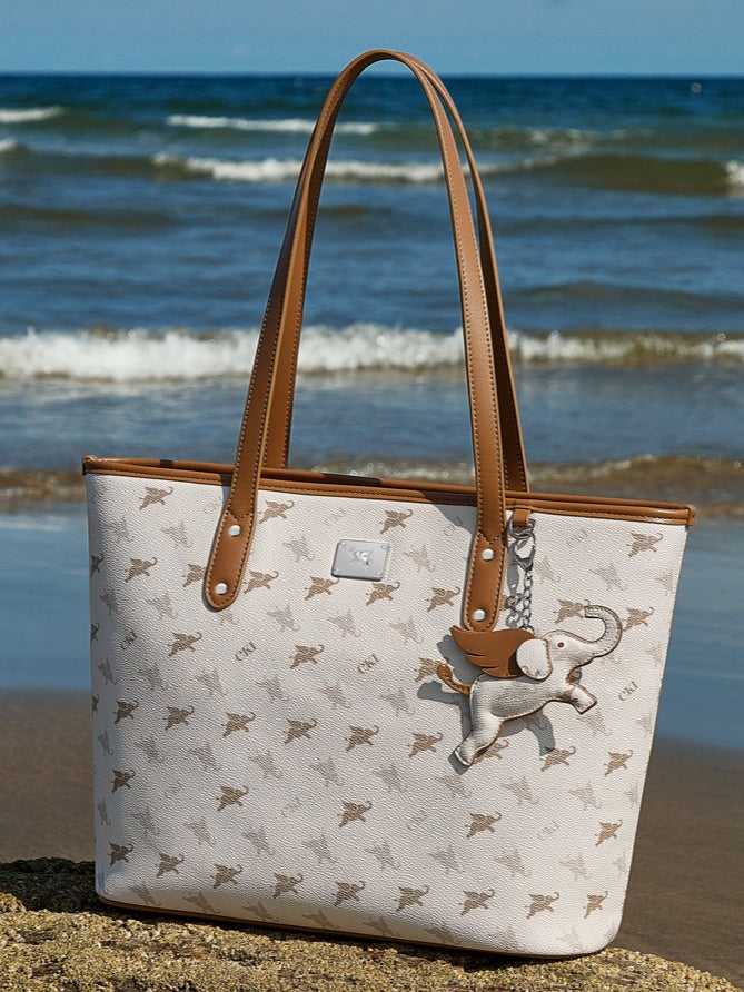 Sac à main épaule fourre-tout monogramme vintage de luxe grand éléphant volant