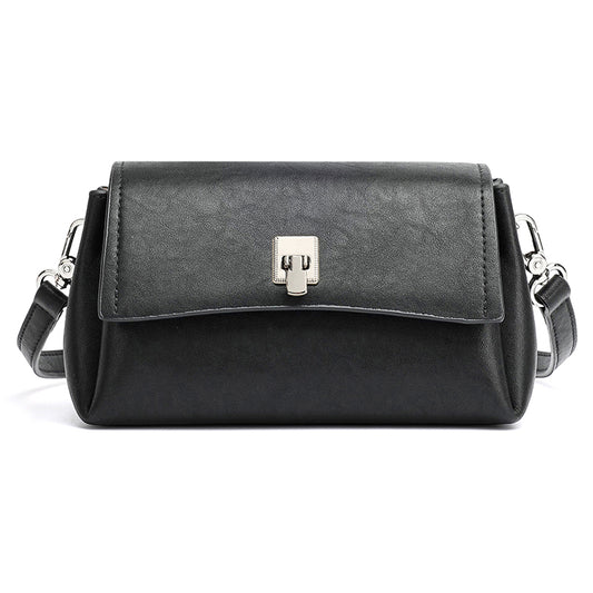 Sac pochette coussin ultra léger en cuir véritable grainé