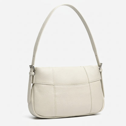 Effortless Genuine Leather Quilted Hobo Clutch Bag