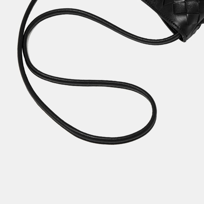 Handgefertigte gewebte Premium-weiche Echtleder-Schafsfell-Umhänge-Bucket Bag