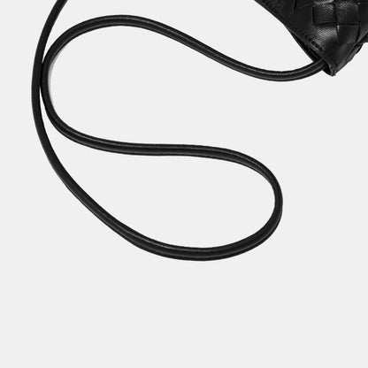 Handgefertigte gewebte Premium-weiche Echtleder-Schafsfell-Umhänge-Bucket Bag