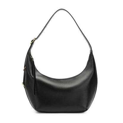 Borsa hobo di nicchia senza tempo in vera pelle con patina unica cerata a olio