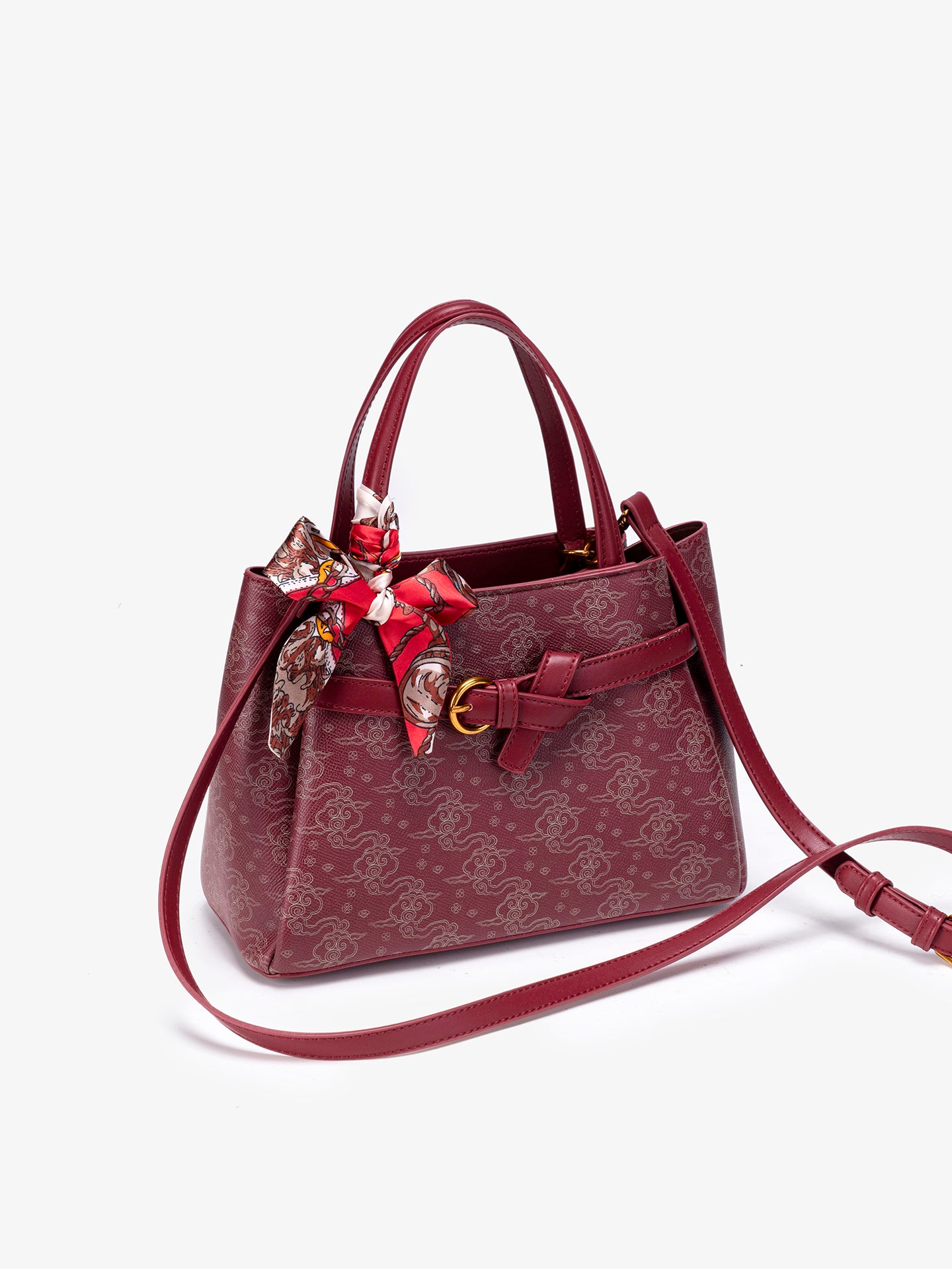 Refined Cloud Texture Vegan Eco-Leather Shoulder Tote Bag
