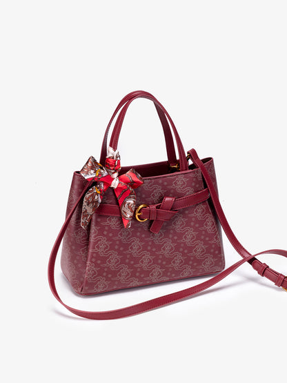 Refined Cloud Texture Vegan Eco-Leather Shoulder Tote Bag