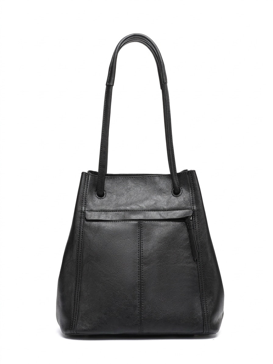 Artisanal Soft Genuine Leather Tote Clutch Bag