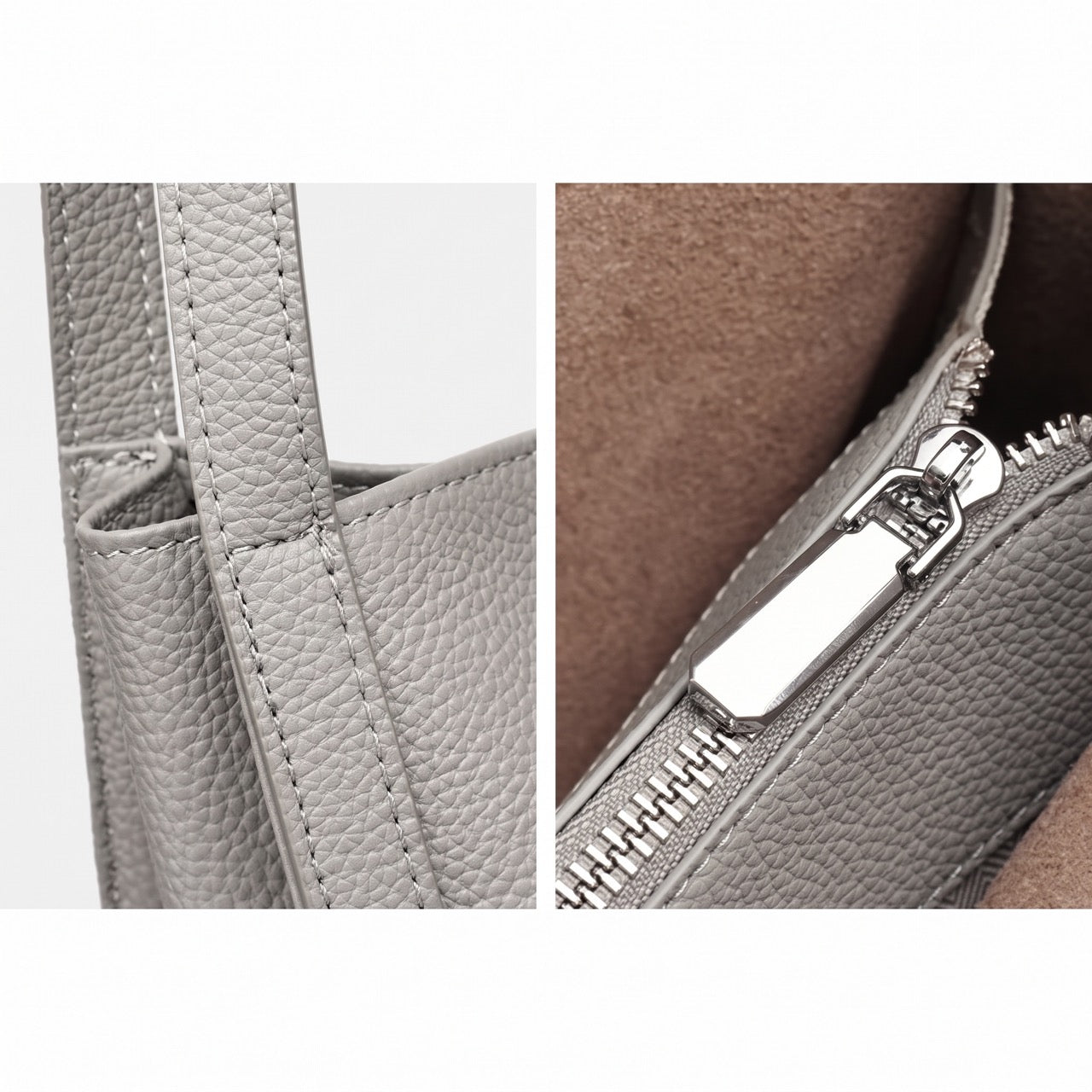 Supple Genuine Leather Spacious Tote Clutch Bag