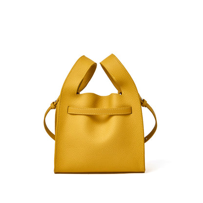 Borsa classica a secchiello chic in vera pelle per tutti i giorni, a tracolla
