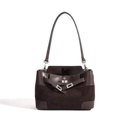Geantă clutch lejeră din piele întoarsă naturală