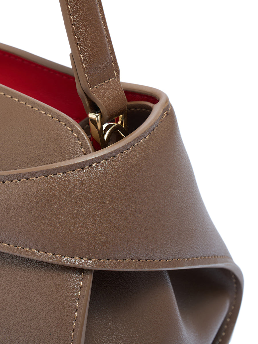 Graceful Genuine Leather Baguette Clutch Bag
