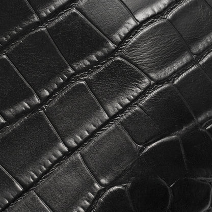 Sleek Luxe Croc Embossed Genuine Leather Bowling Clutch Bag