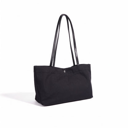 Lässige Tote-Clutch aus Leinen-Canvas