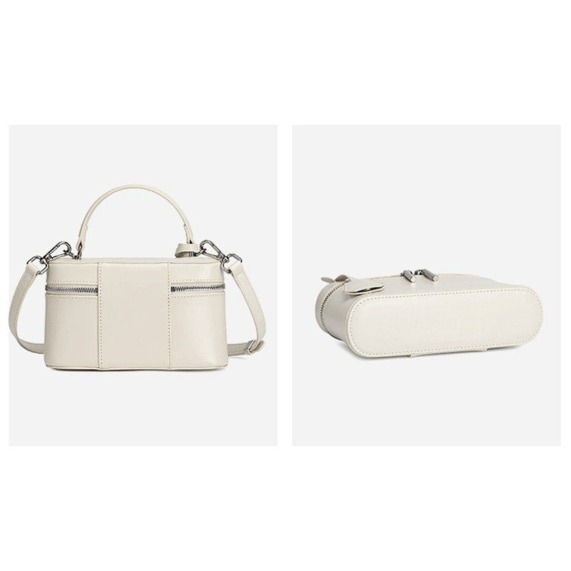 Minimalist Genuine Leather Square Box Clutch Bag