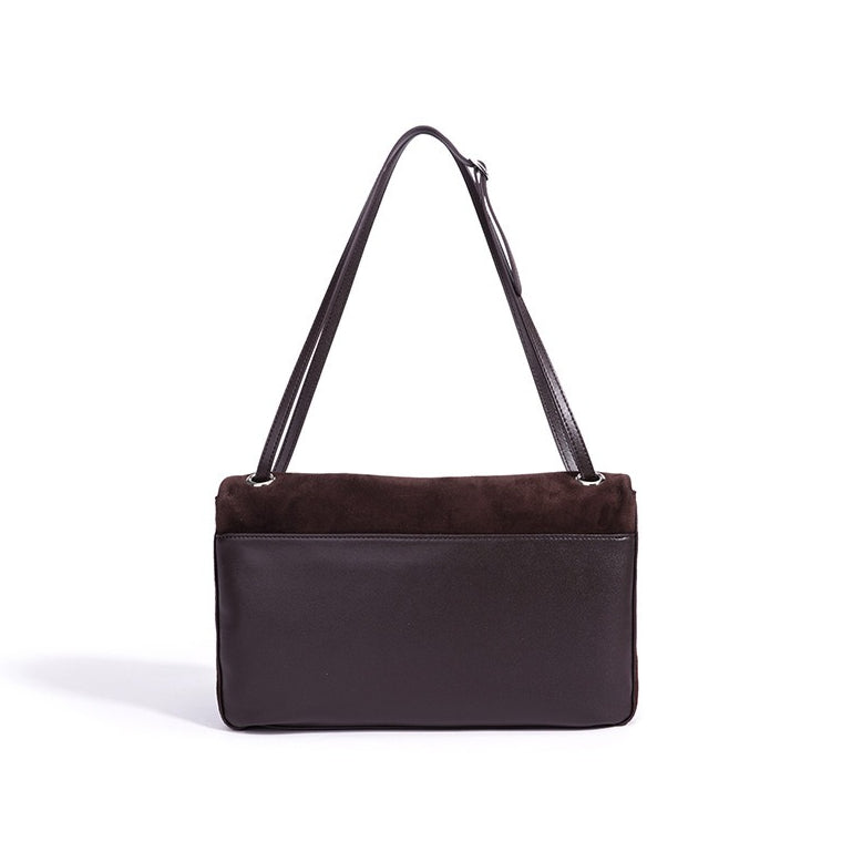 Vintage Luxe Suede Genuine Leather Clutch Bag