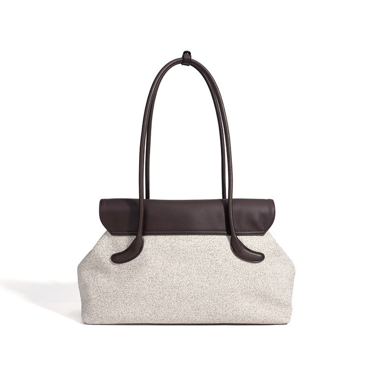 Mellow Canvas Spacious Flap Clutch Bag