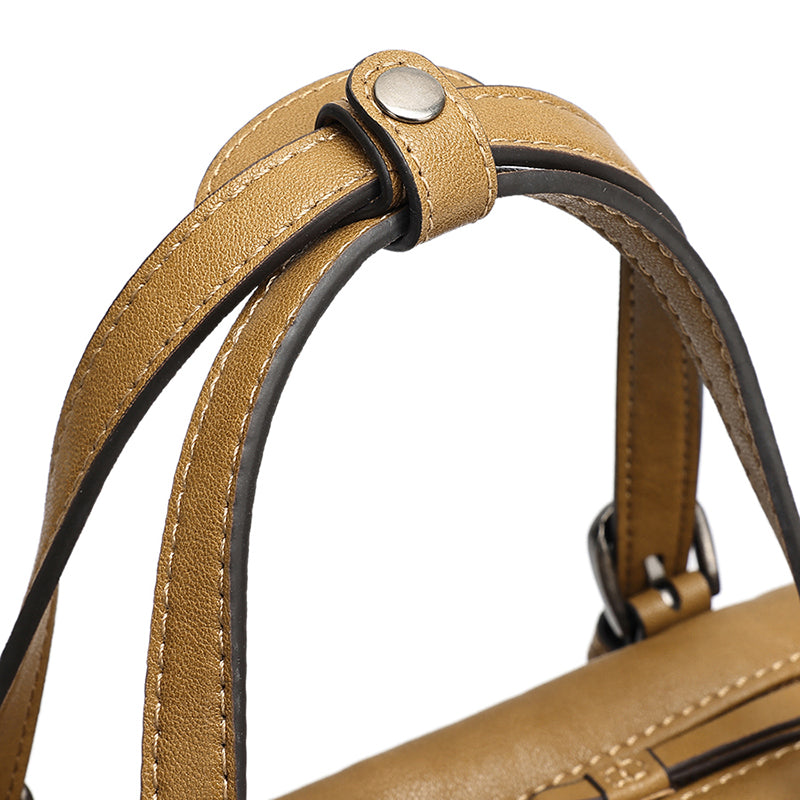 Mellow Rustic Genuine Leather Boston Clutch Bag