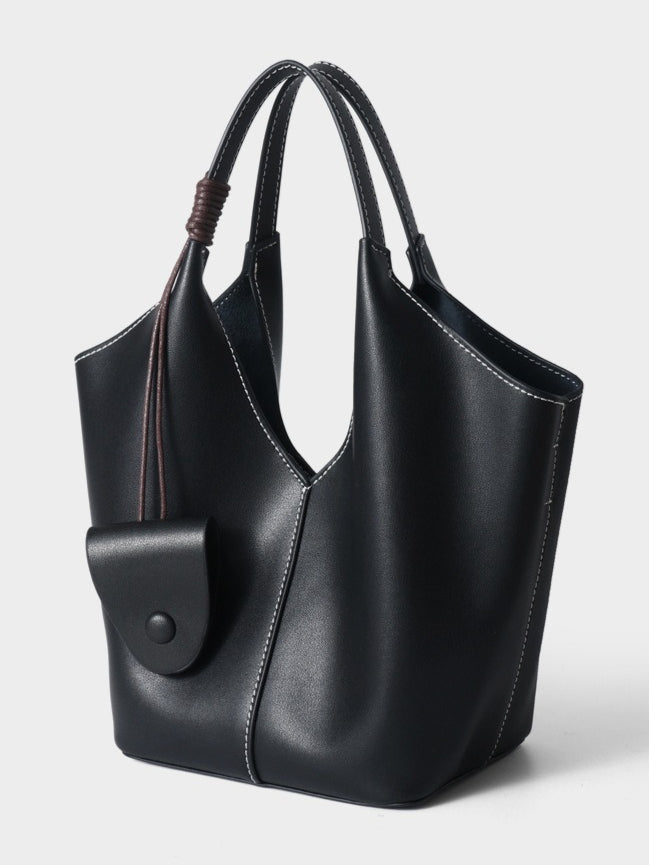 The Artisan Weave Genuine Leather Hobo Tote Bag with Detachable Strap